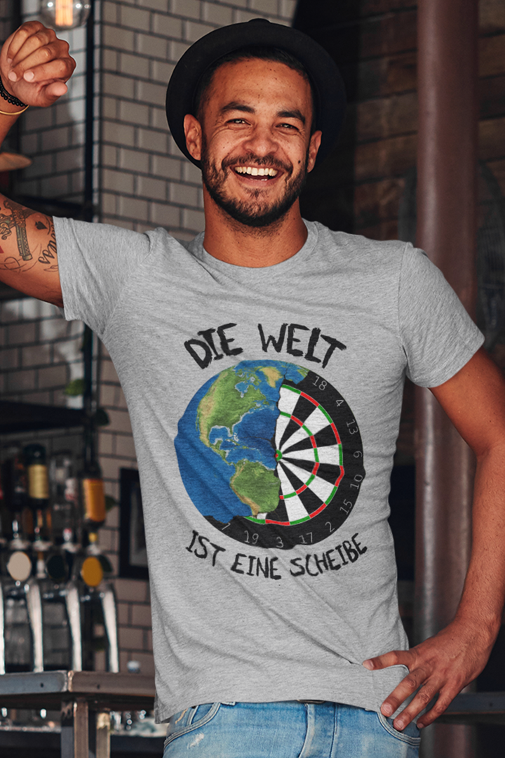 DIE WELT IST EINE SCHEIBE (Schwarz) - T-Shirt