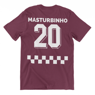 MASTURBINHO 20 (Rücken) - T-Shirt Burgund