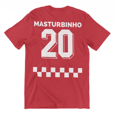 MASTURBINHO 20 (Rücken) - T-Shirt Rot