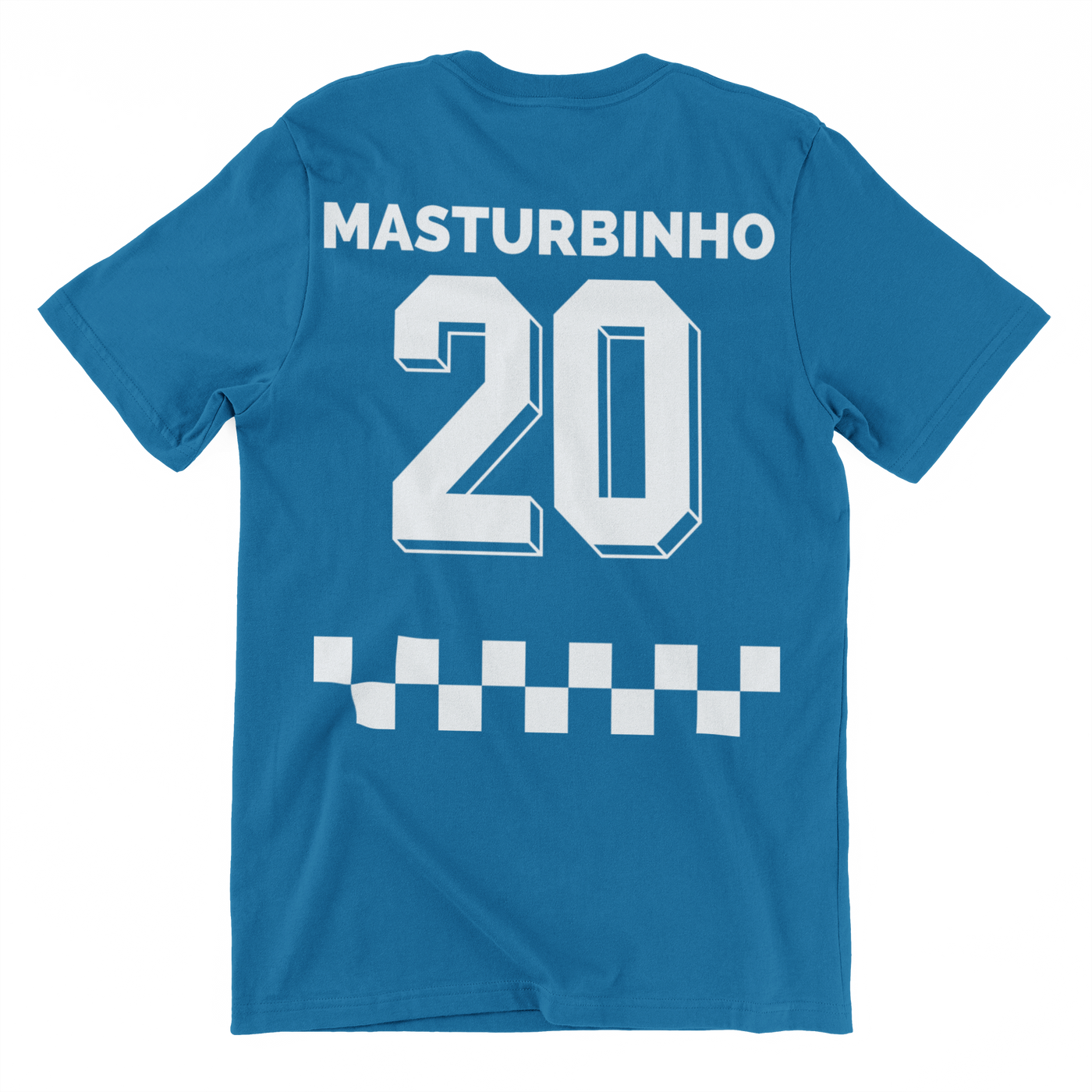 MASTURBINHO 20 (Rücken) - T-Shirt Blau