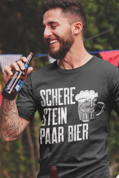 SCHERE STEIN PAAR BIER - T-Shirt