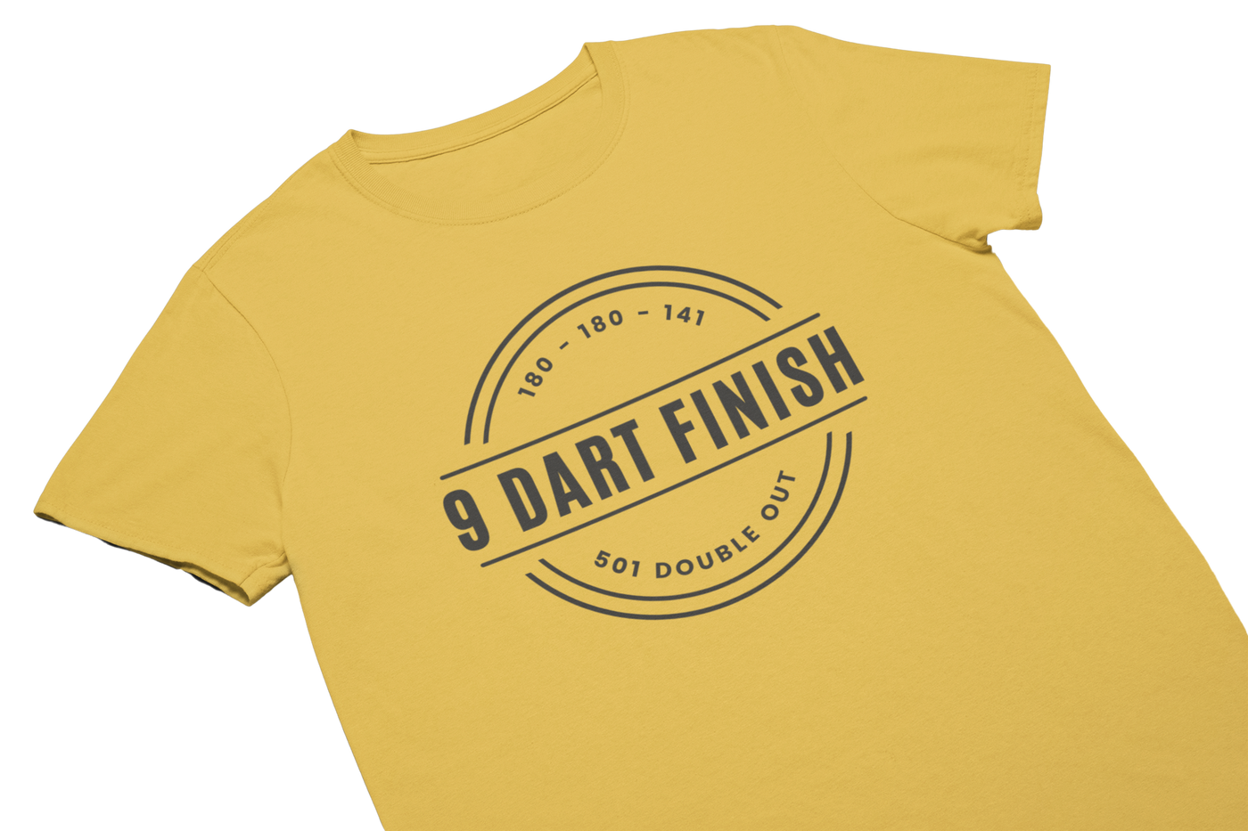 9 DART FINISH (Schwarzes Logo) - T-Shirt Gold