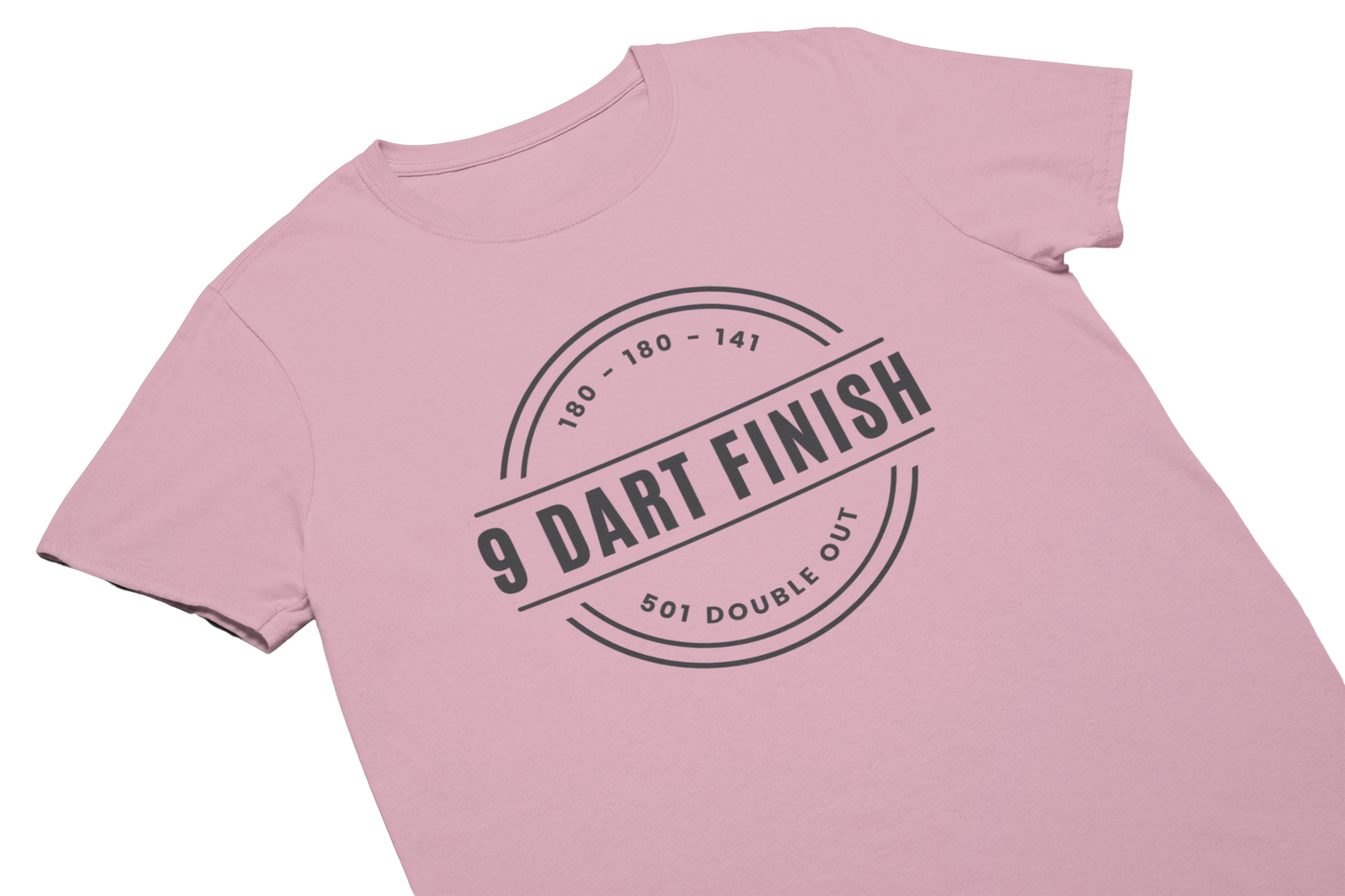 9 DART FINISH (Schwarzes Logo) - T-Shirt Pink