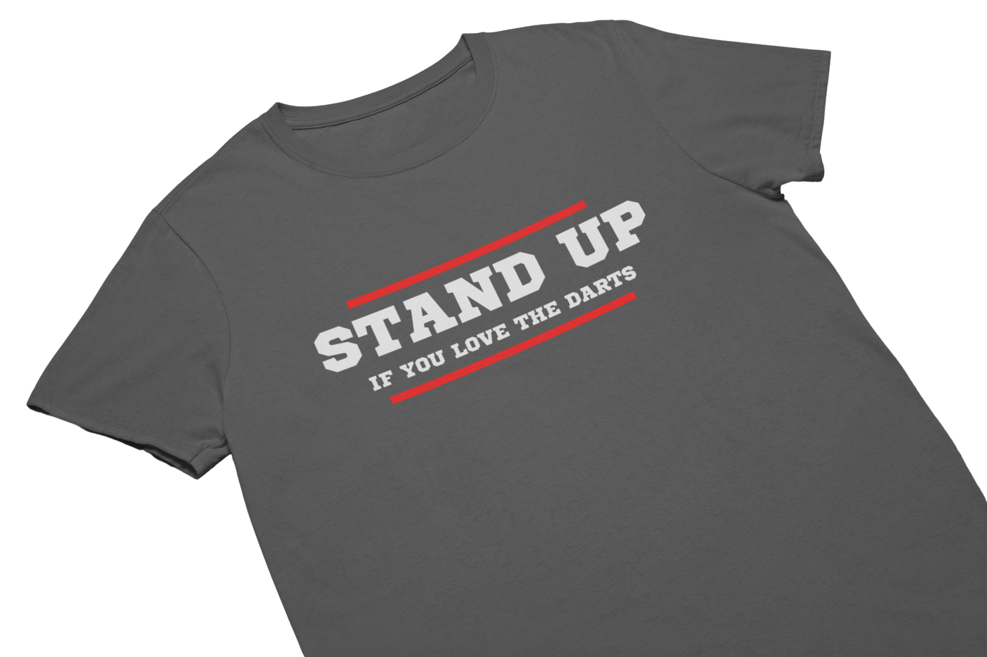STAND UP IF YOU LOVE THE DARTS - T-Shirt Dunkelgrau