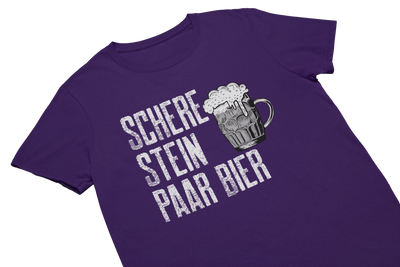 SCHERE STEIN PAAR BIER - T-Shirt Lila