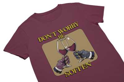 DON´T WORRY BE SOFFEN - T-Shirt Burgund