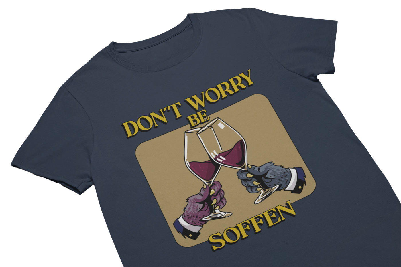 DON´T WORRY BE SOFFEN - T-Shirt Navy