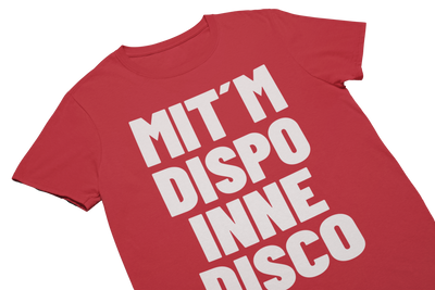 MIT´M DISPO INNE DISCO - T-Shirt Rot