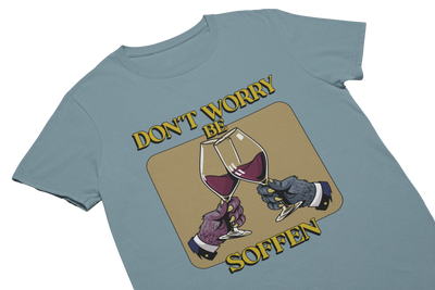 DON´T WORRY BE SOFFEN - T-Shirt Stoneblue