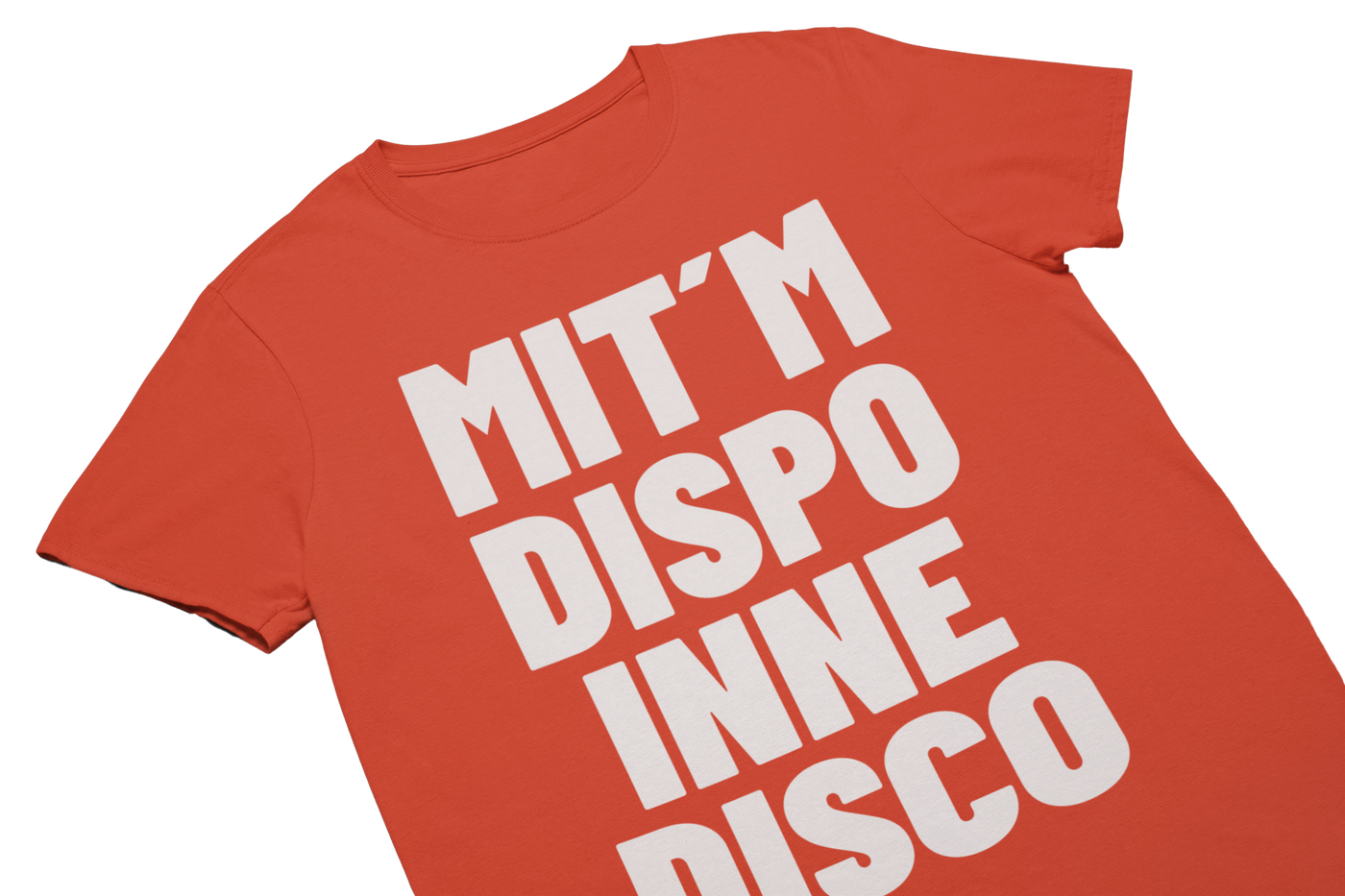 MIT´M DISPO INNE DISCO - T-Shirt Feuerrot