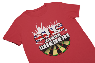 ALLY JAHRE WIEDER (Weiss) - T-Shirt Rot