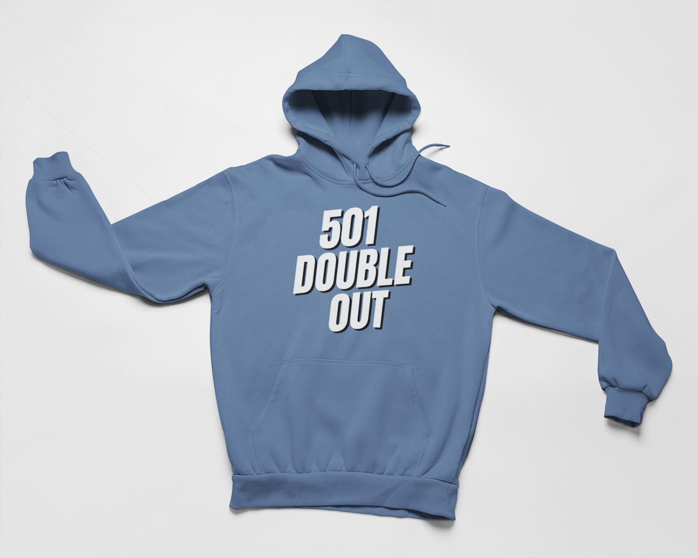 501 Double Out (Weiß) - Unisex Hoodie Airforce Blau