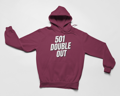 501 Double Out (Weiß) - Unisex Hoodie Burgundy