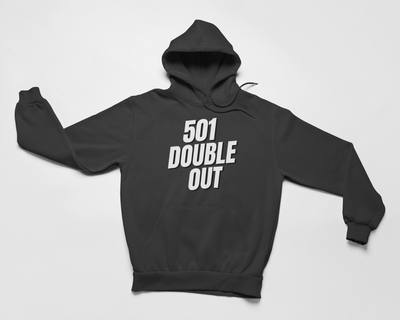 501 Double Out (Weiß) - Unisex Hoodie Schwarz