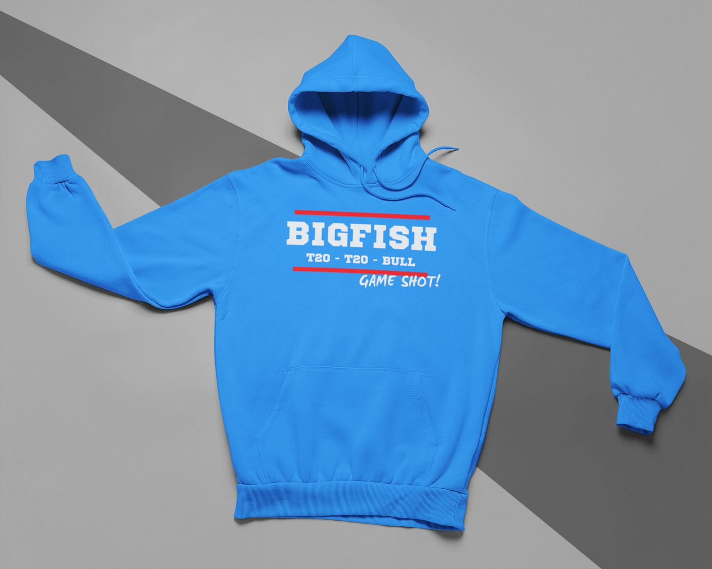 BIGFISH - Unisex Hoodie Blau 2