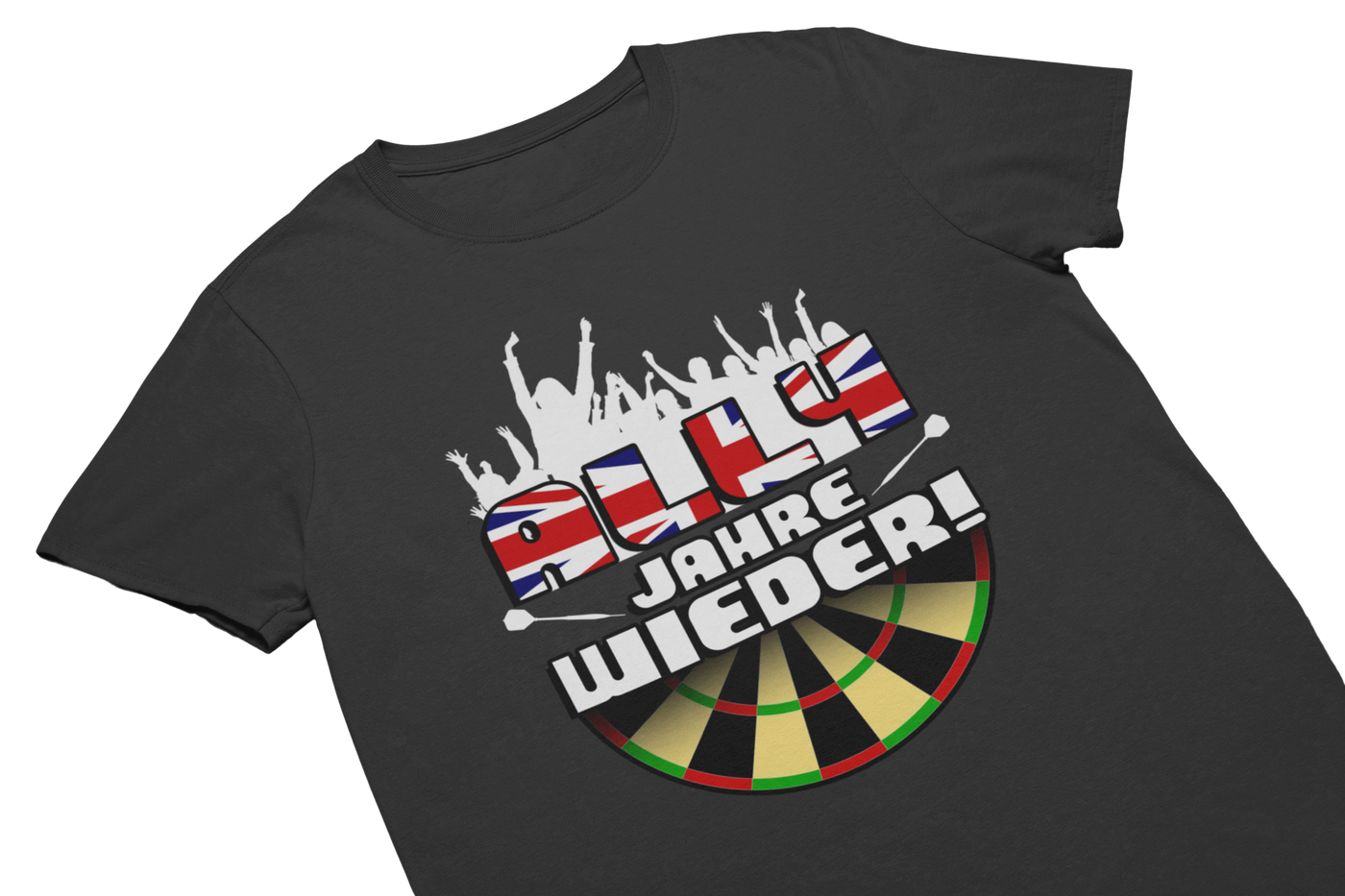 ALLY JAHRE WIEDER (Weiss) - T-Shirt Schwarz