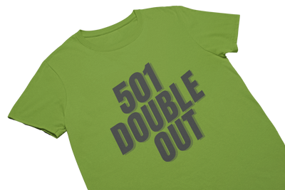 501 DOUBLE OUT (Schwarz) - T-Shirt Apricot Green