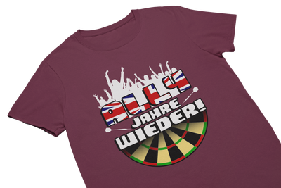 ALLY JAHRE WIEDER (Weiss) - T-Shirt Burgund