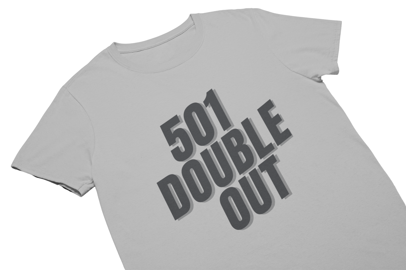 501 DOUBLE OUT (Schwarz) - T-Shirt Hellgrau