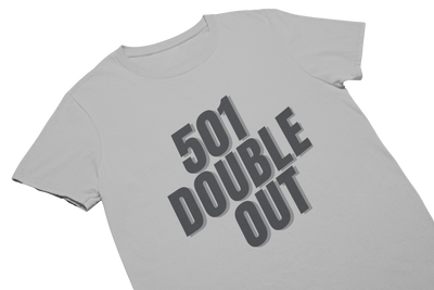 501 DOUBLE OUT (Schwarz) - T-Shirt Hellgrau