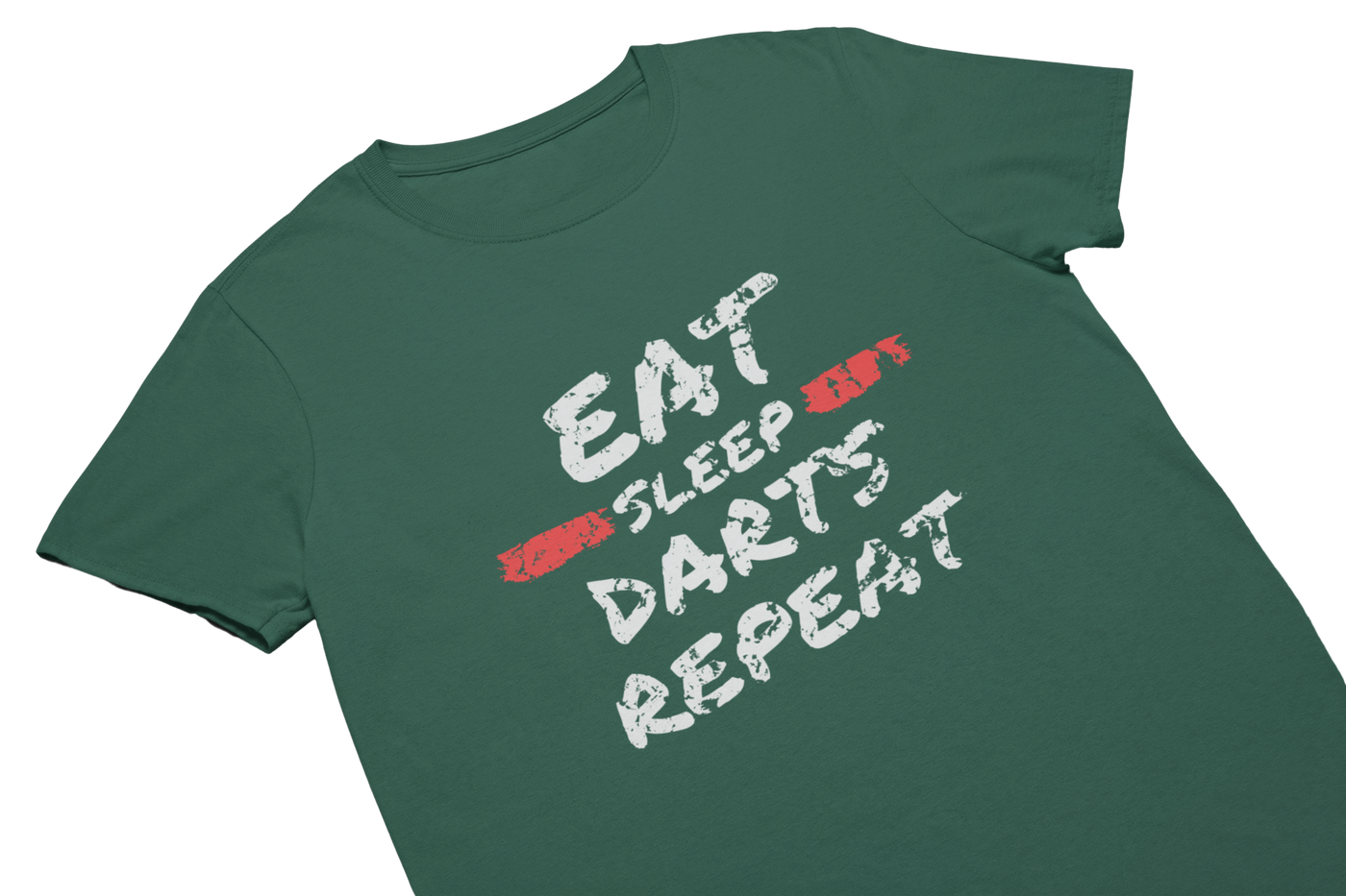EAT SLEEP DARTS REPEAT (Used Look) - T-Shirt Gruen