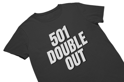 501 DOUBLE OUT (Weiss) - T-Shirt Schwarz