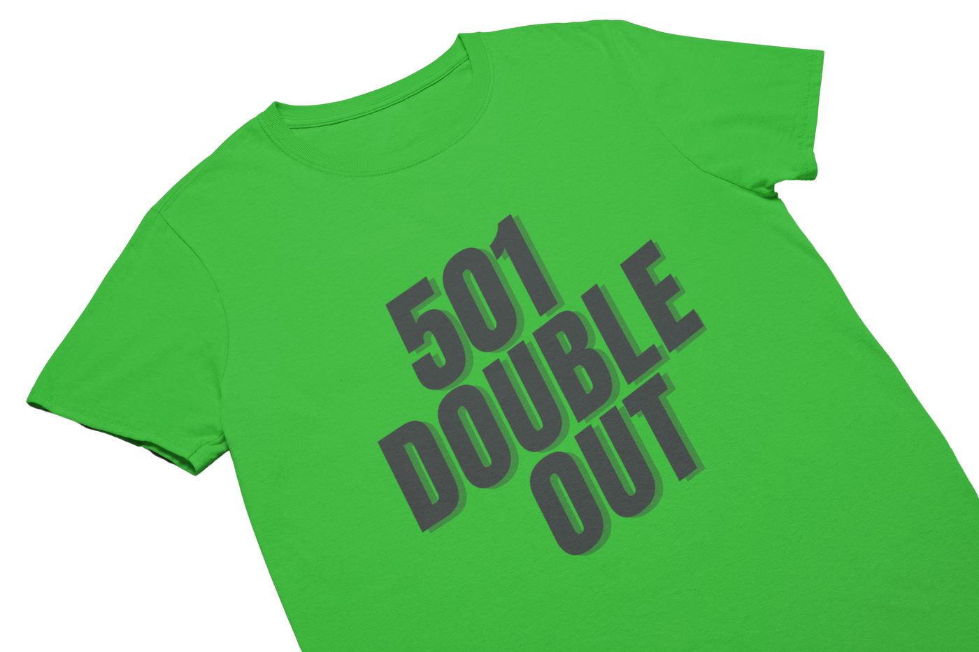 501 DOUBLE OUT (Schwarz) - T-Shirt Limegreen