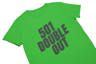 501 DOUBLE OUT (Schwarz) - T-Shirt Limegreen