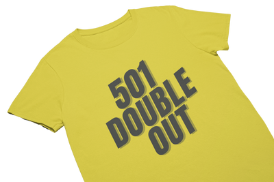 501 DOUBLE OUT (Schwarz) - T-Shirt Gelb