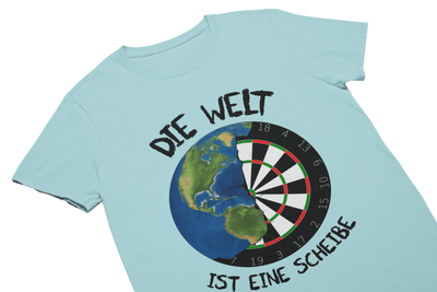 DIE WELT IST EINE SCHEIBE (Schwarz) - T-Shirt Baby Blau