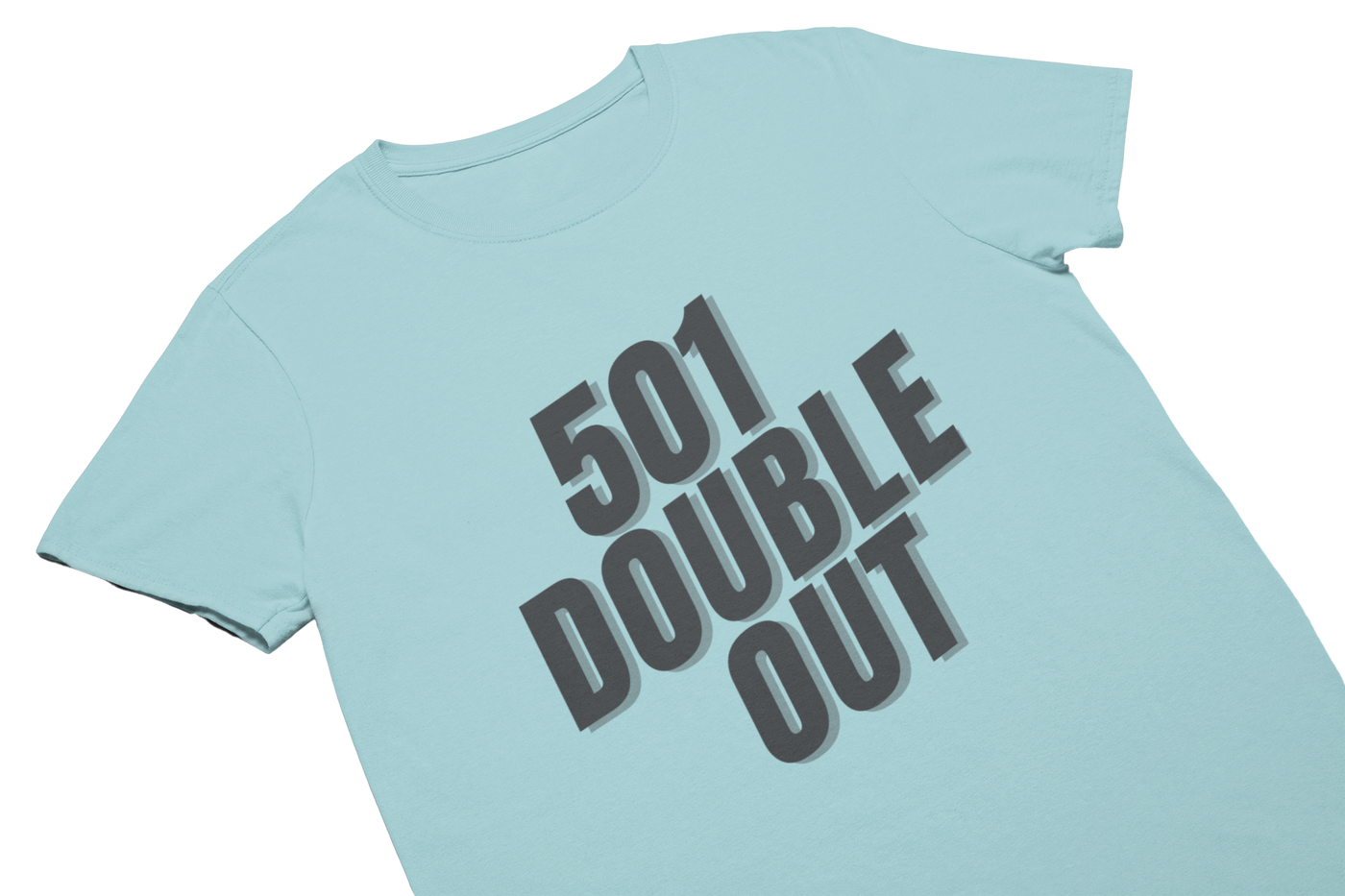 501 DOUBLE OUT (Schwarz) - T-Shirt Baby Blau