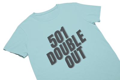 501 DOUBLE OUT (Schwarz) - T-Shirt Baby Blau