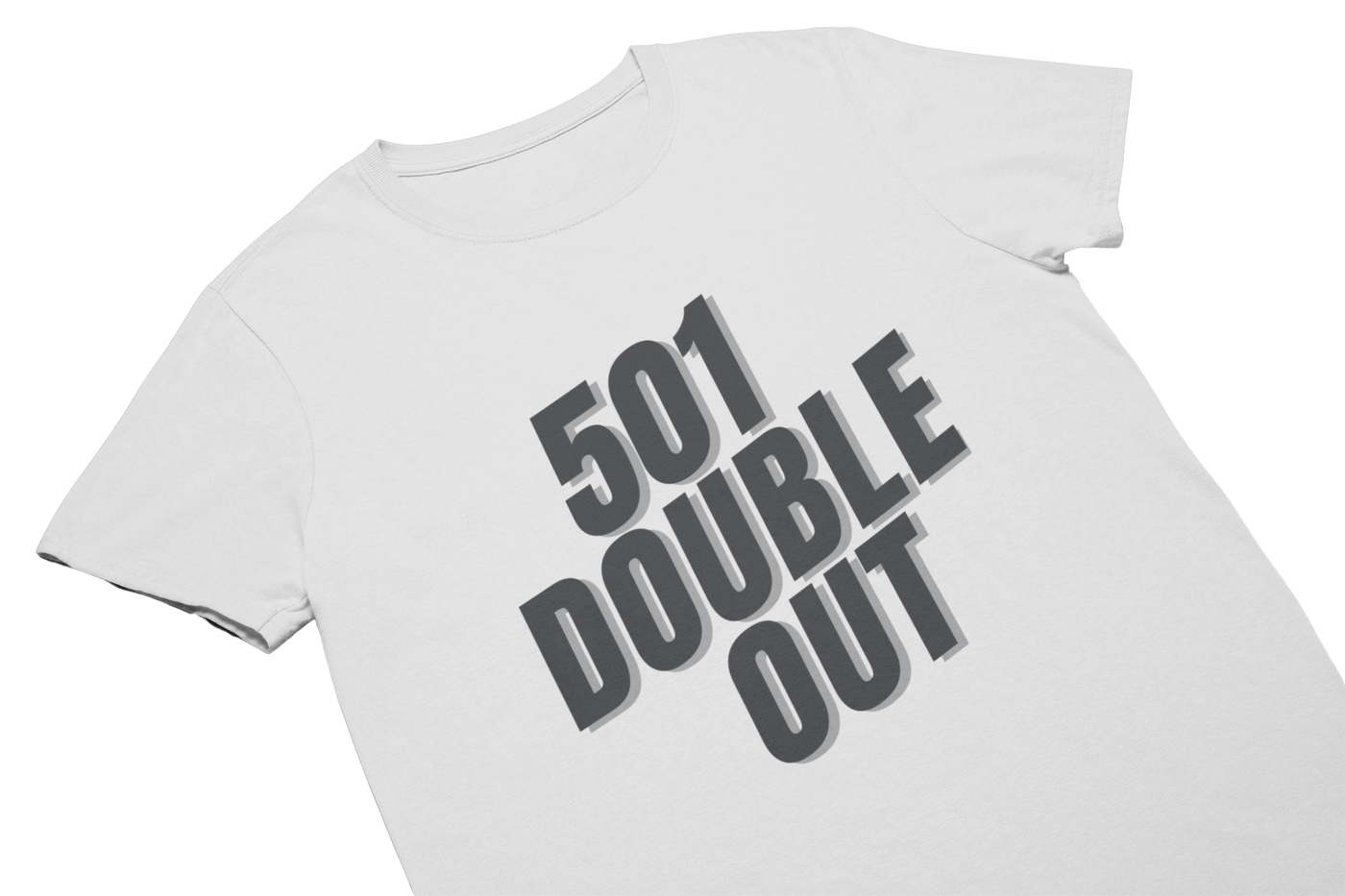 501 DOUBLE OUT (Schwarz) - T-Shirt Weiß