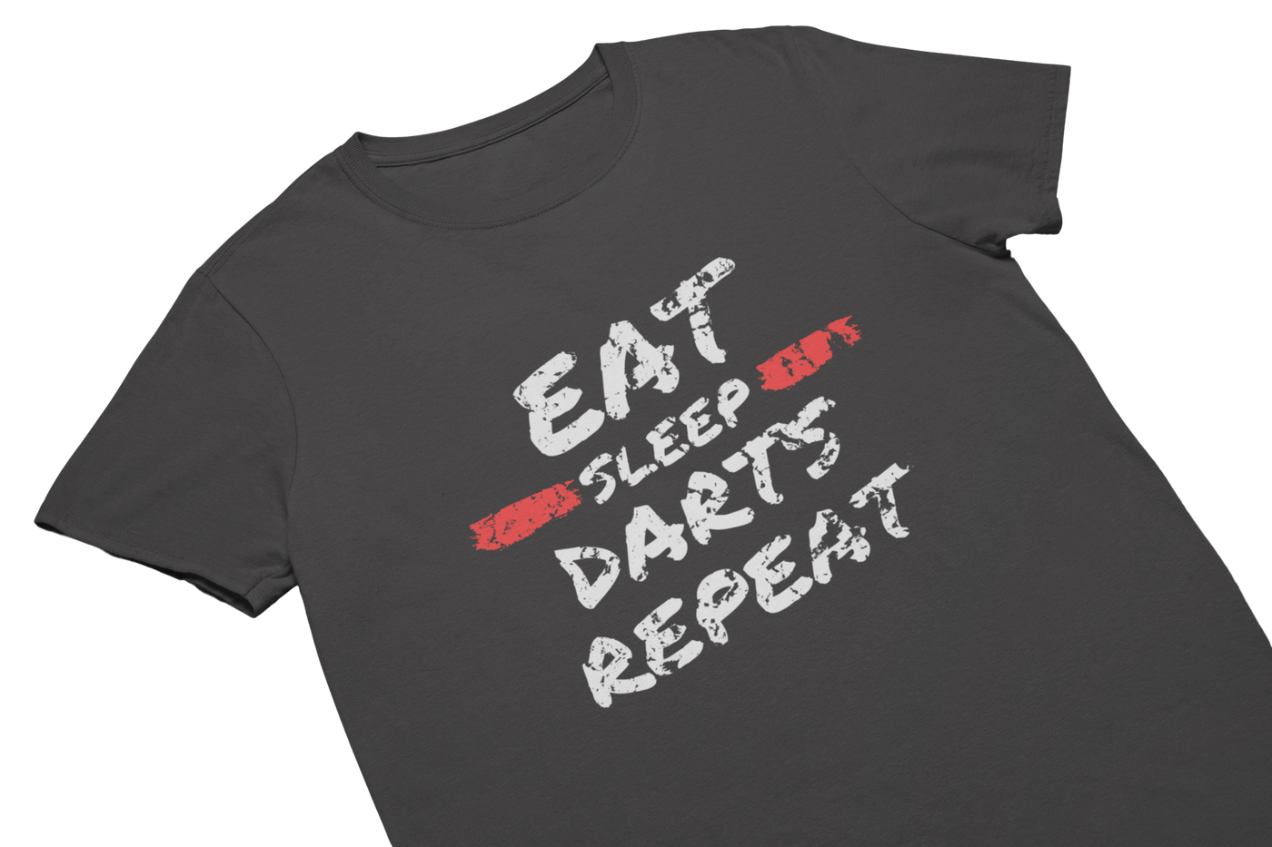 EAT SLEEP DARTS REPEAT (Used Look) - T-Shirt Vintage Schwarz