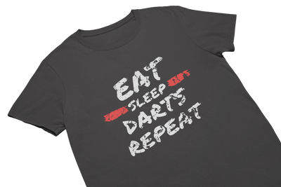 EAT SLEEP DARTS REPEAT (Used Look) - T-Shirt Vintage Schwarz