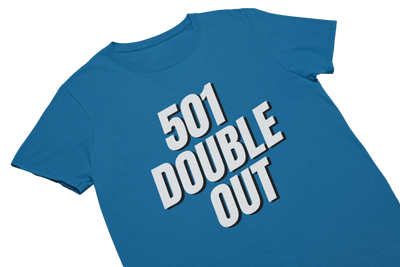 501 DOUBLE OUT (Weiss) - T-Shirt Blau