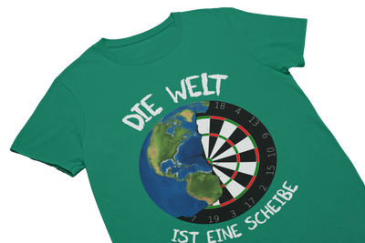DIE WELT IST EINE SCHEIBE (Weiß) - T-Shirt Grün
